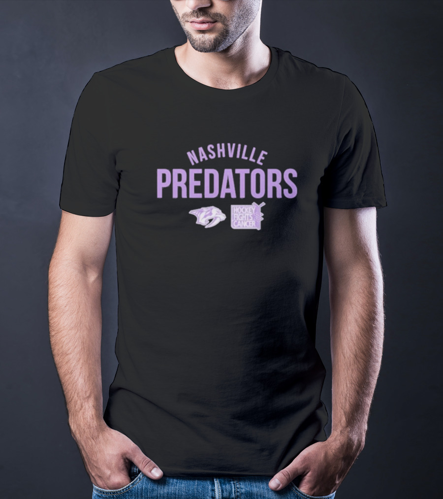 Nashville Predators Hockey Fights Cancer T-Shirt
