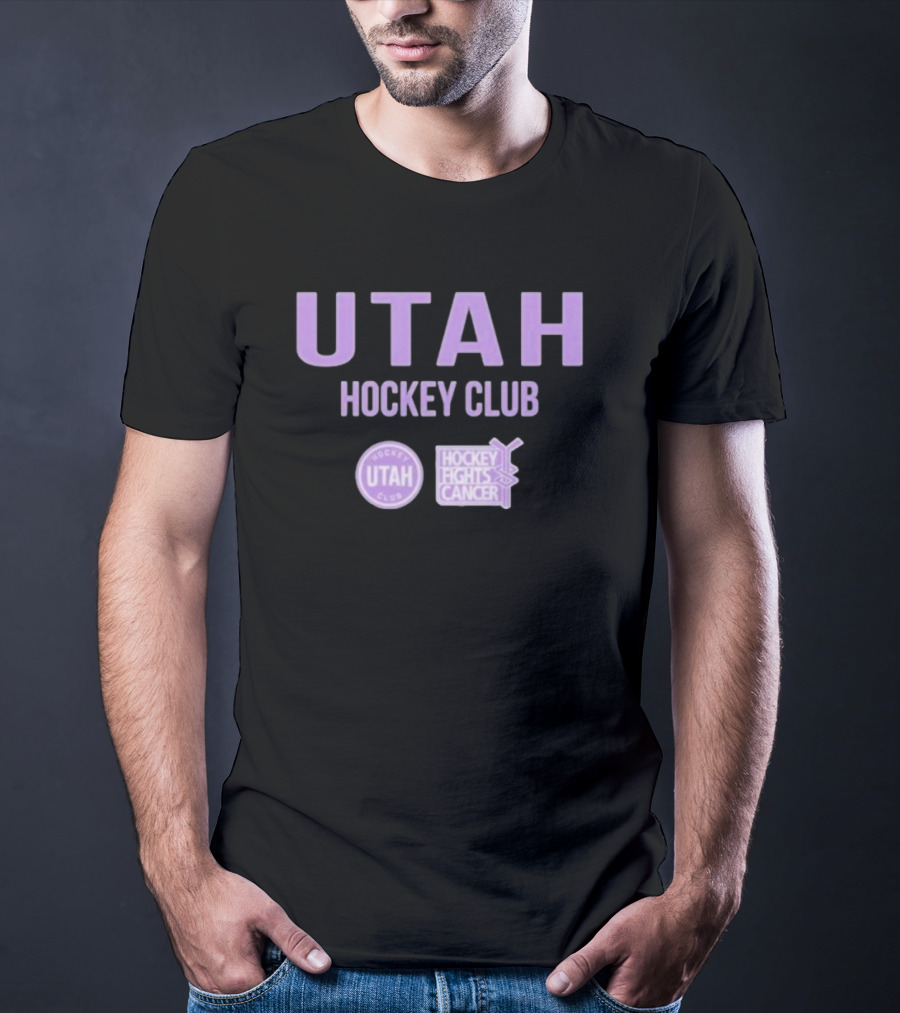 Utah Hockey Club Hockey Fights Cancer T-Shirt