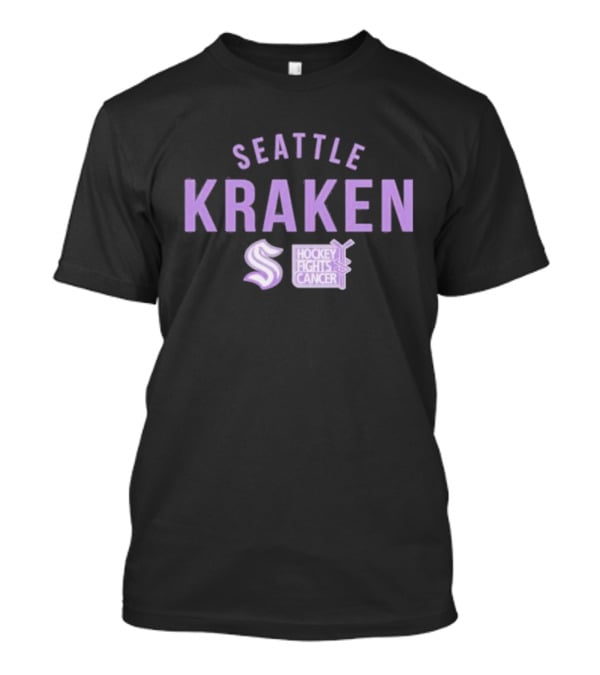 Seattle Kraken Hockey Fights Cancer Support T-Shirt