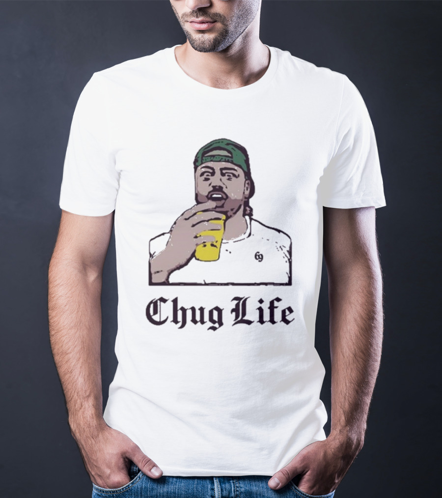 Campeche Collective Chug Life David Bakhtiari FootballPlayer With Yellow Cup T-Shirt
