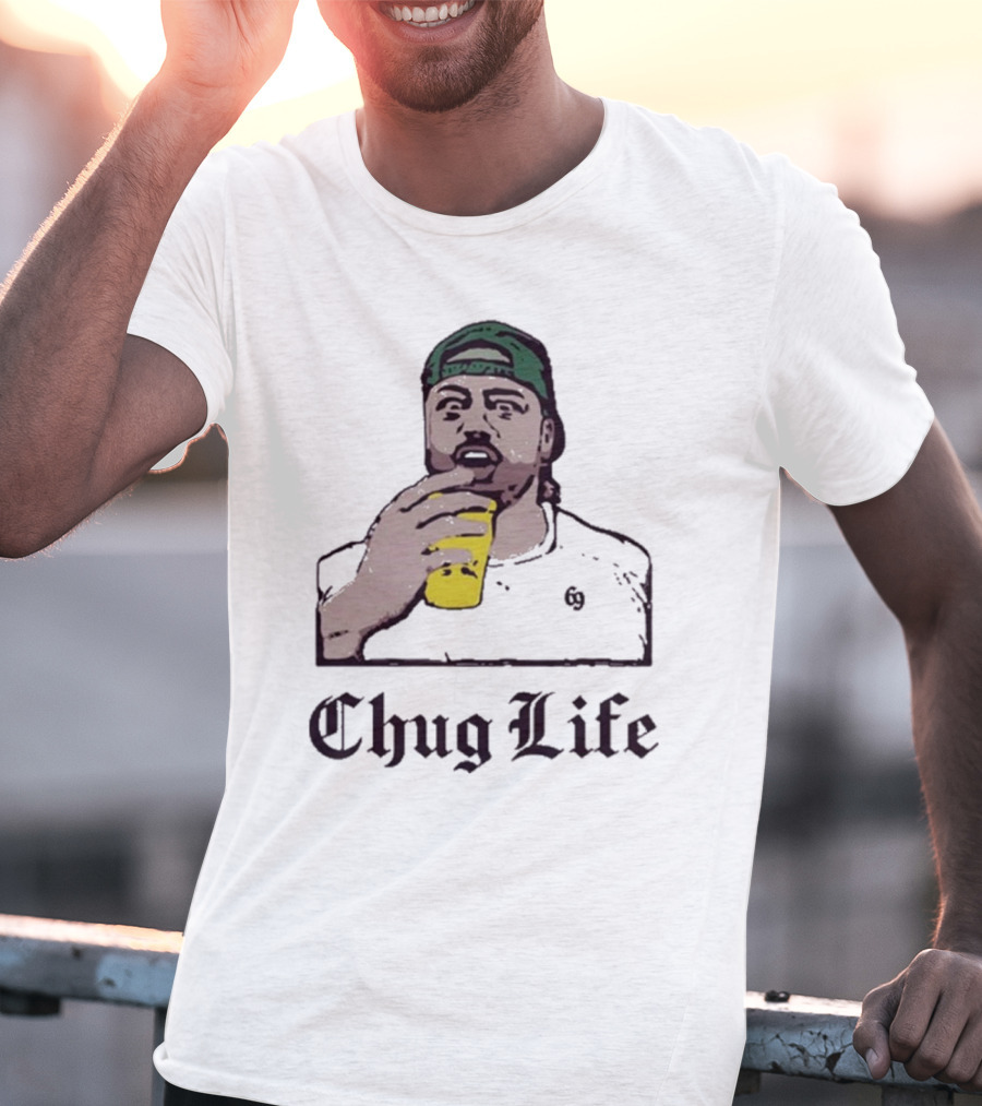 Campeche Collective Chug Life David Bakhtiari FootballPlayer With Yellow Cup T-Shirt