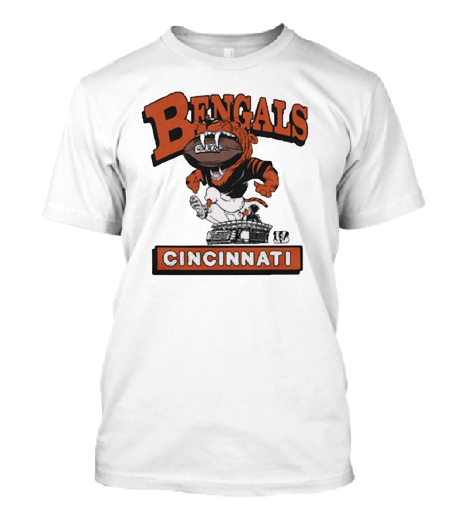 Cincinnati Bengals Mascot Jumping Over Stadium T-Shirt