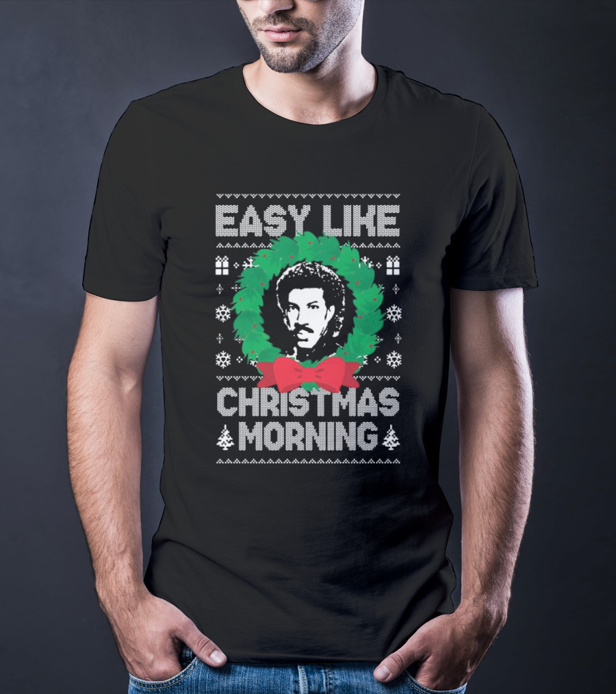 Easy Like Christmas Morning Lionel Richie Wreath T-Shirt