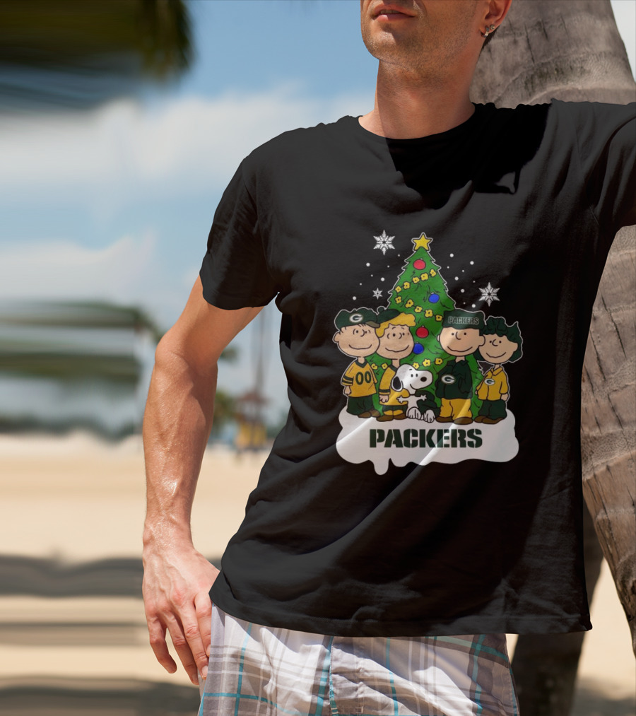 Snoopy The Peanuts Packers NFL Christmas T-Shirt