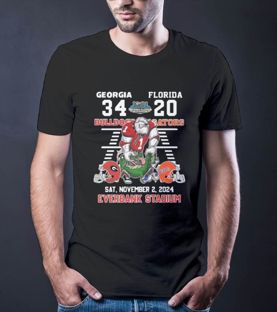 Georgia Bulldogs 34 Florida Gators 20 Everbank Stadium November 2, T-Shirt
