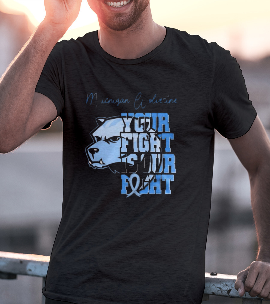 Michigan Wolverines Your Fight Is Our Fight Tackle Diabetes Awareness T-Shirt