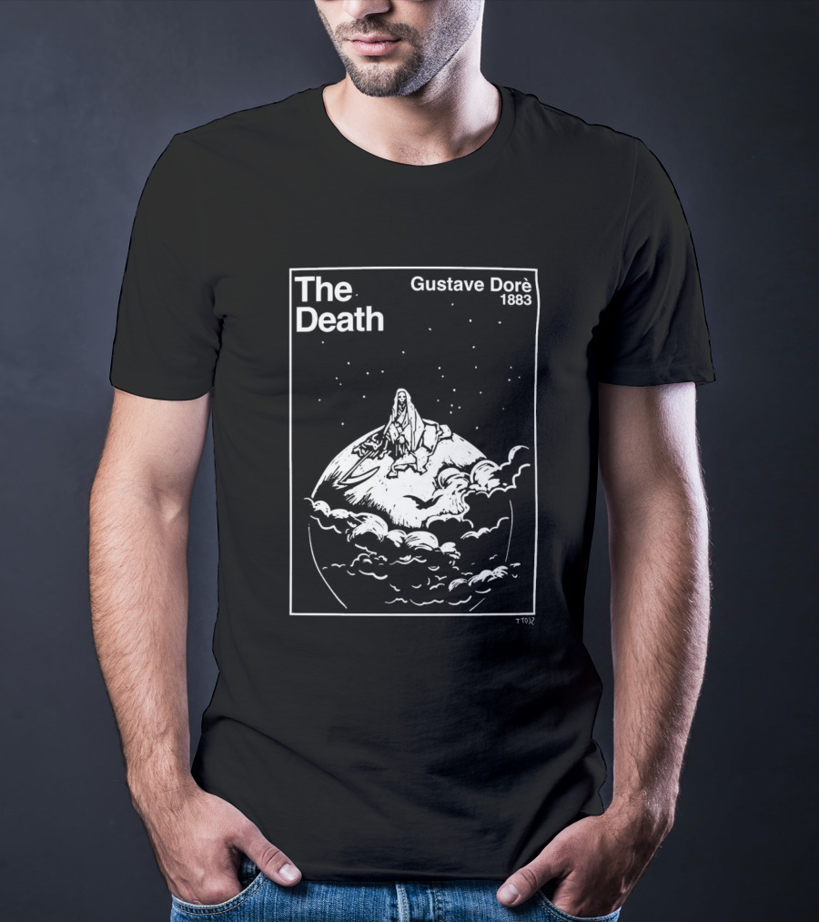 The Death Gustave Dorè 1883 Celestial Vision With Cloaked Figure On Planet T-Shirt