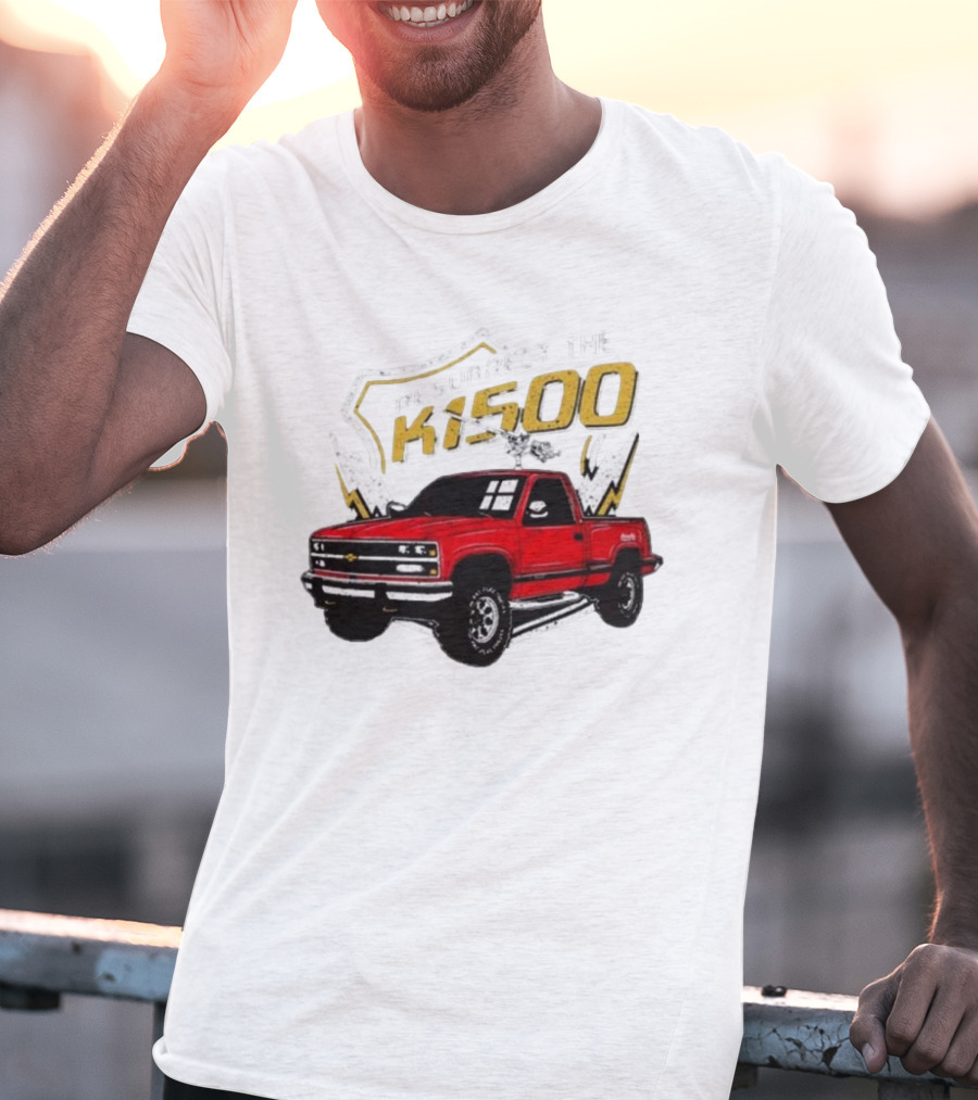 Resurrect The K1500 Fat Electrician Red Chevy Pickup Truck T-Shirt