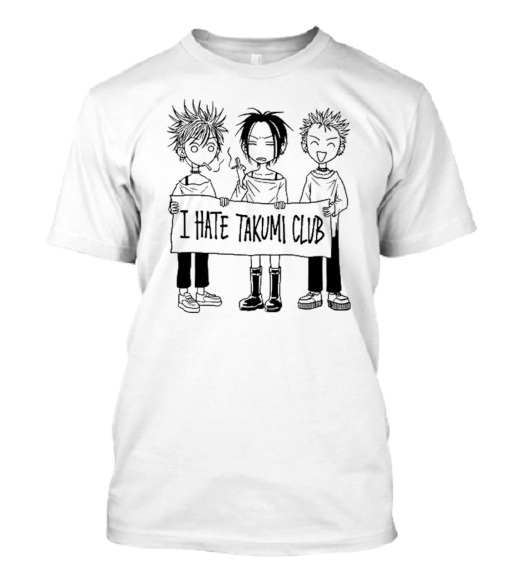 Yazawa Disciple I Hate Takumi Club Manga Characters T-Shirt