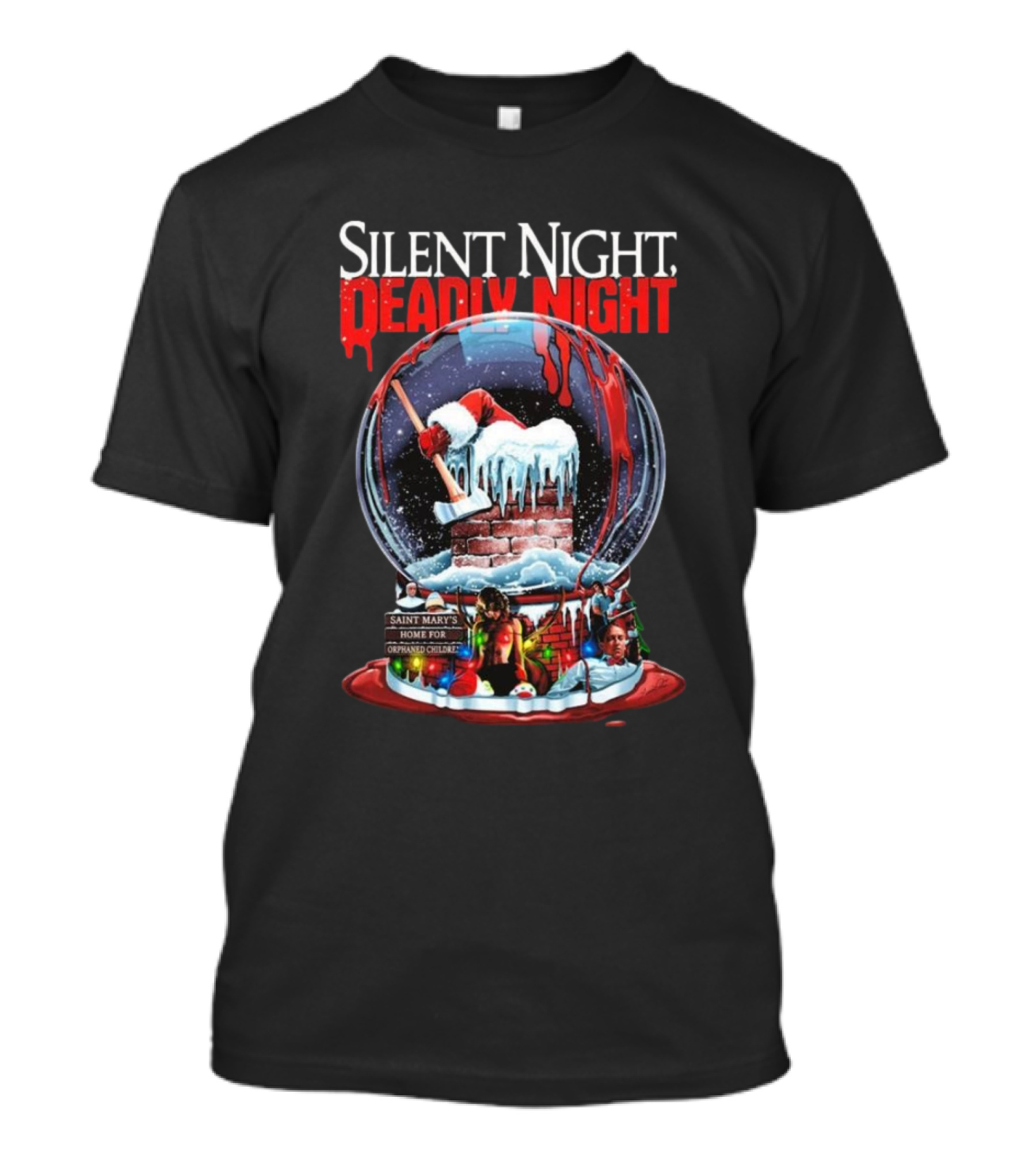 Silent Night Deadly Night Saint Mary's Home For Orphaned Children Frozen In Fear T-Shirt