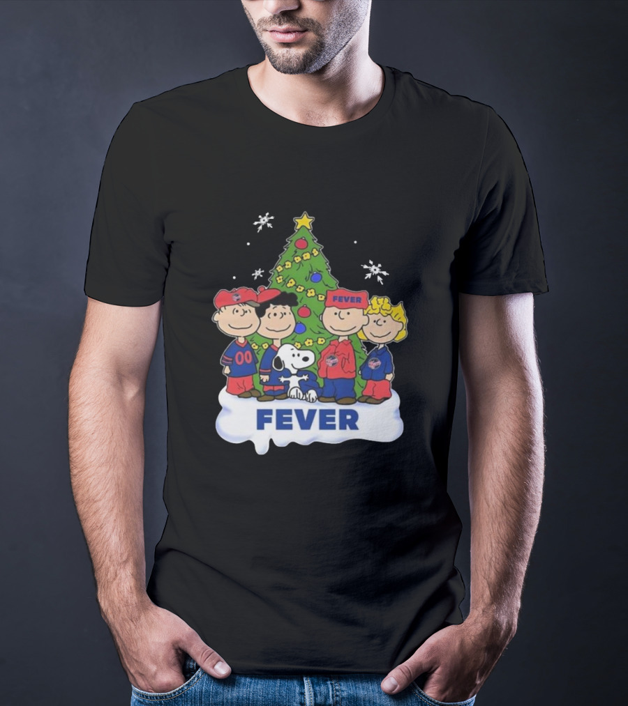 Indiana Fever Snoopy Peanuts Christmas T-Shirt