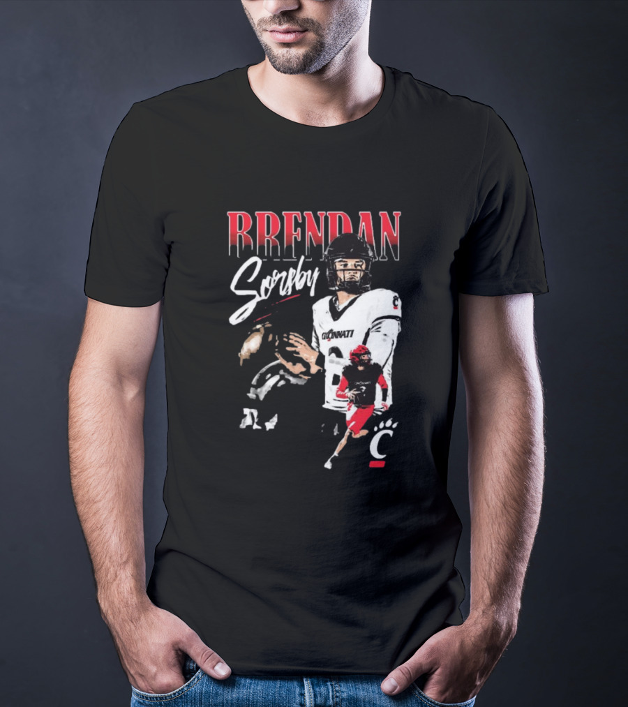 Brendan Sorsby Cincinnati Bearcats NCAA Football Player T-Shirt