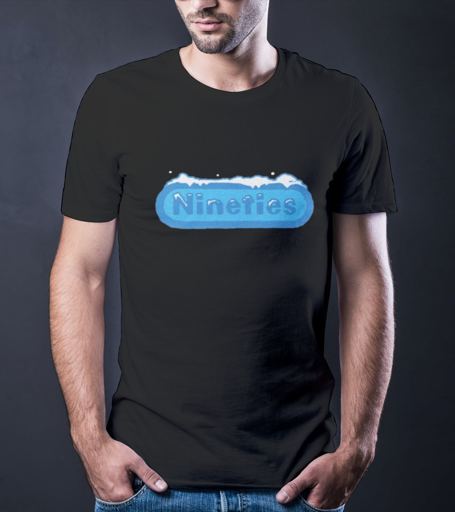 Nineties Logo Snowy Happy Christmas T-Shirt