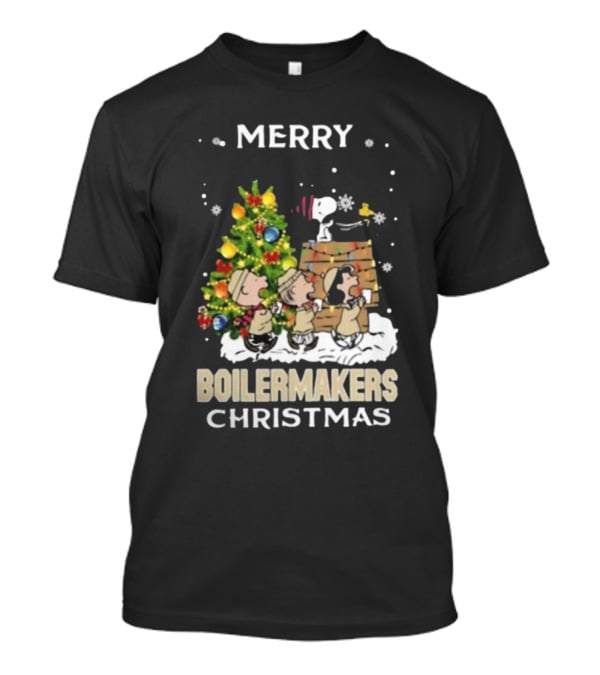 Merry Boilermakers Christmas Snoopy And Friends T-Shirt