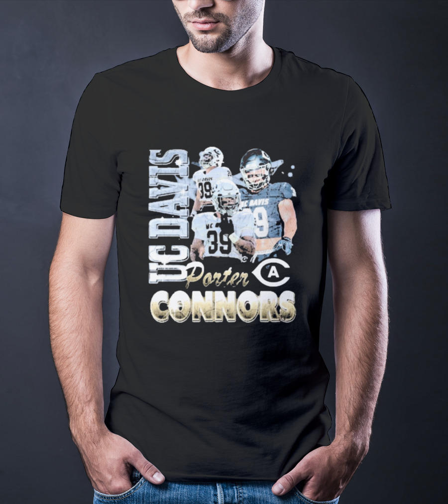 UC Davis Aggies Porter Connors 39 Football 90s T-Shirt