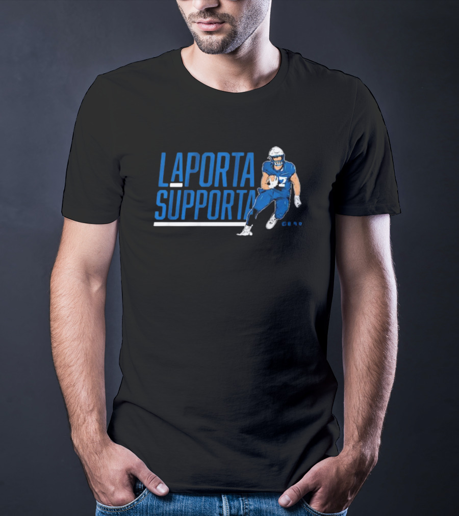 Sam LaPorta Supporta Detroit Lions NFL Football Player T-Shirt