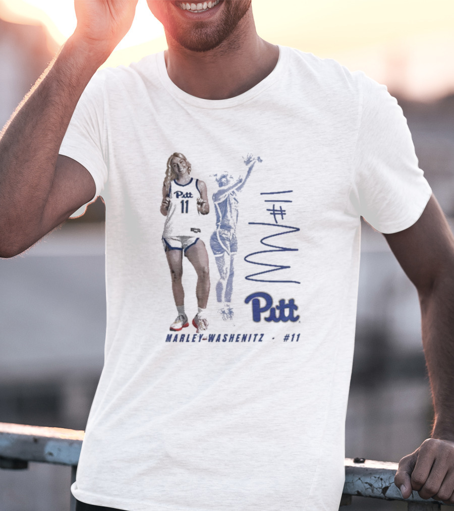 Pitt Panthers Marley Washenitz #11 Signature Basketball Player T-Shirt