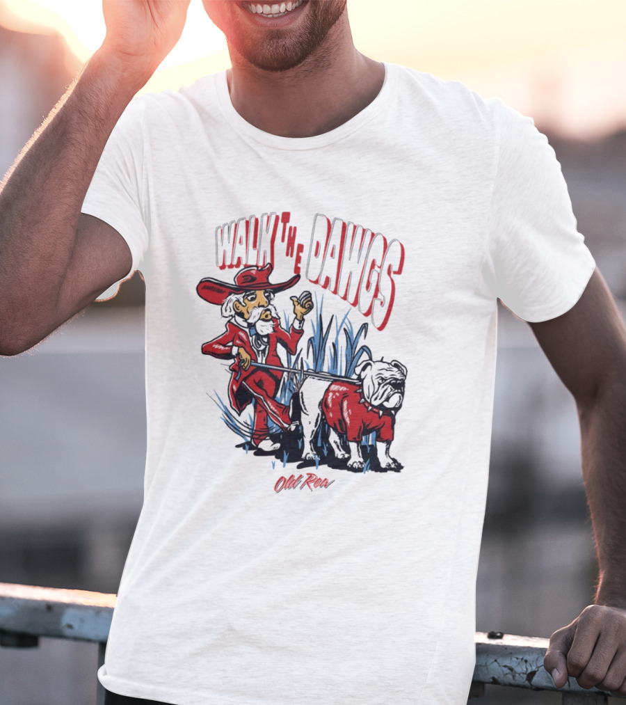 Walk The Dawgs Old Row Georgia Bulldogs Vs. Ole Miss Rebels T-Shirt