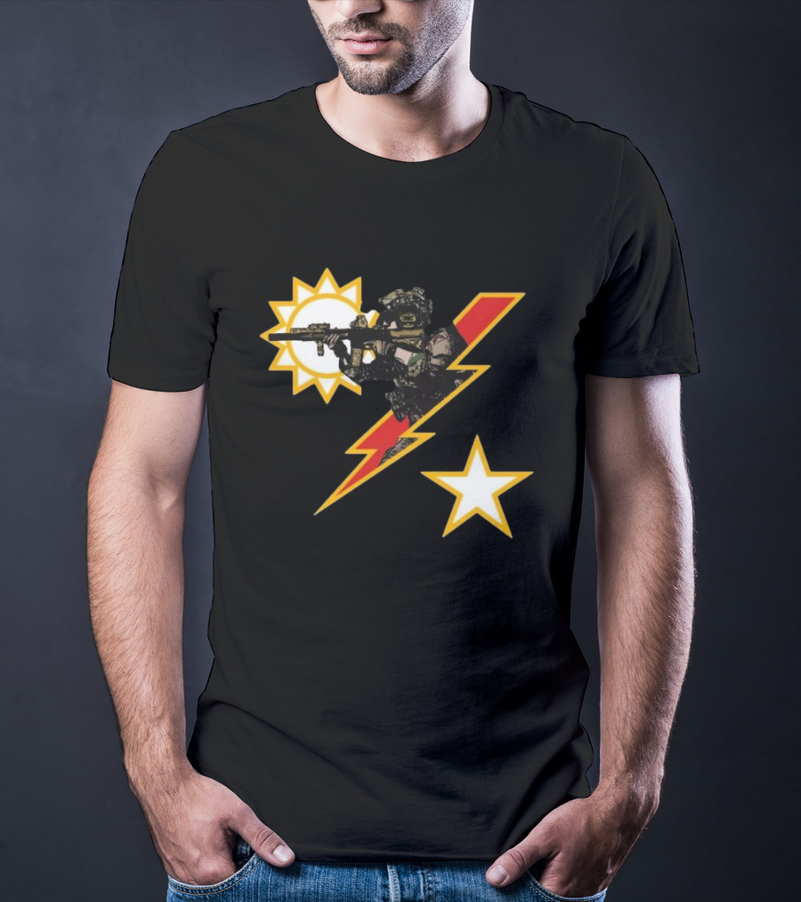 American Trigger Pullers Ranger SSB Sun Soldier Lightning Star T-Shirt