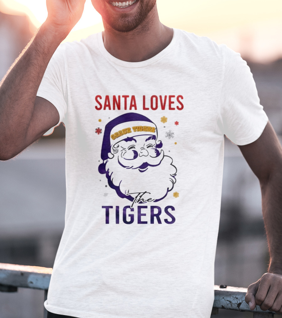 Santa Loves The LSU Tigers Christmas T-Shirt