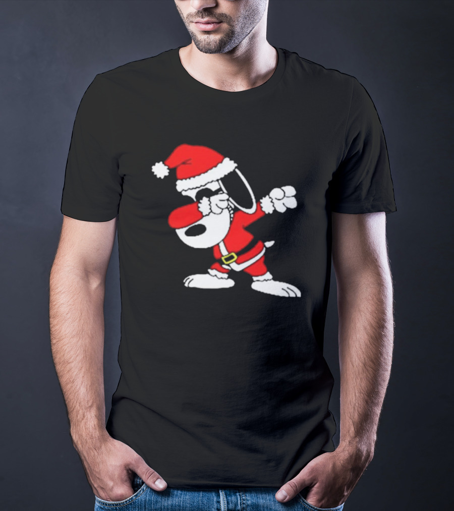 Snoopy Joe Cool Stylish Santa Christmas Dabbing Ugly T-Shirt