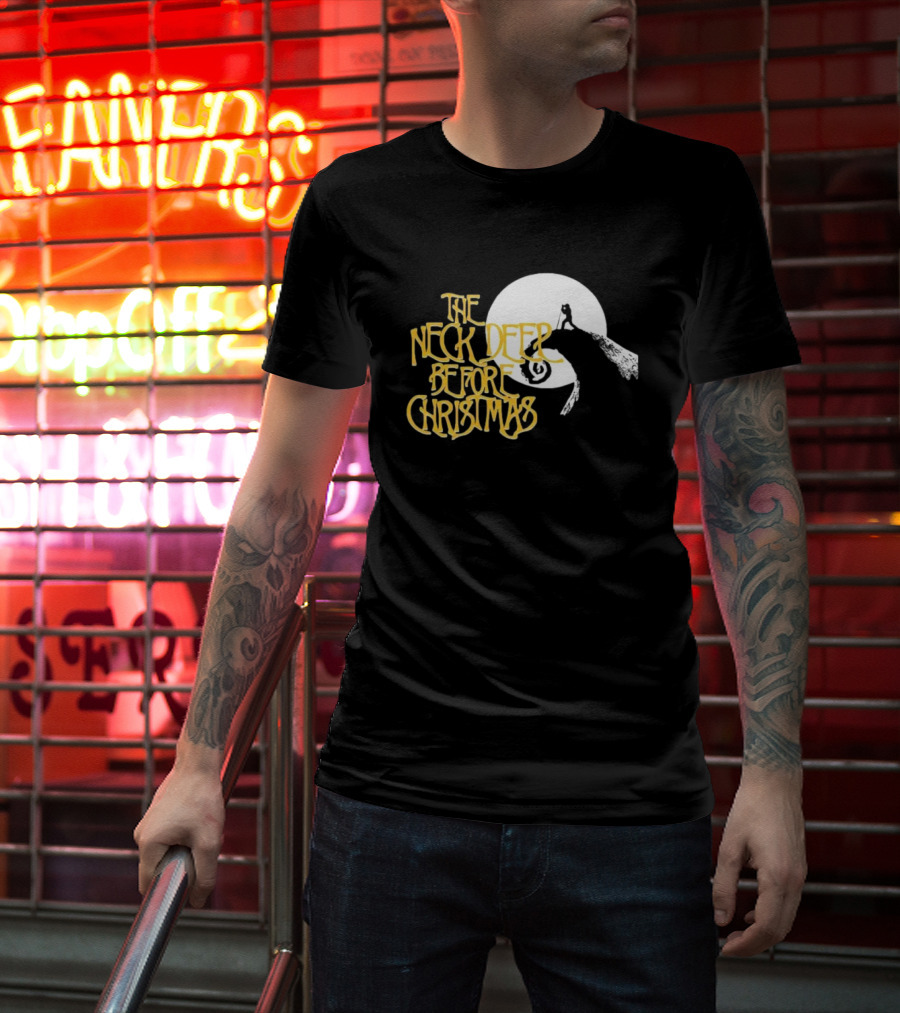 The Neck Deep Before Christmas Moonlit Cliff Scene T-Shirt