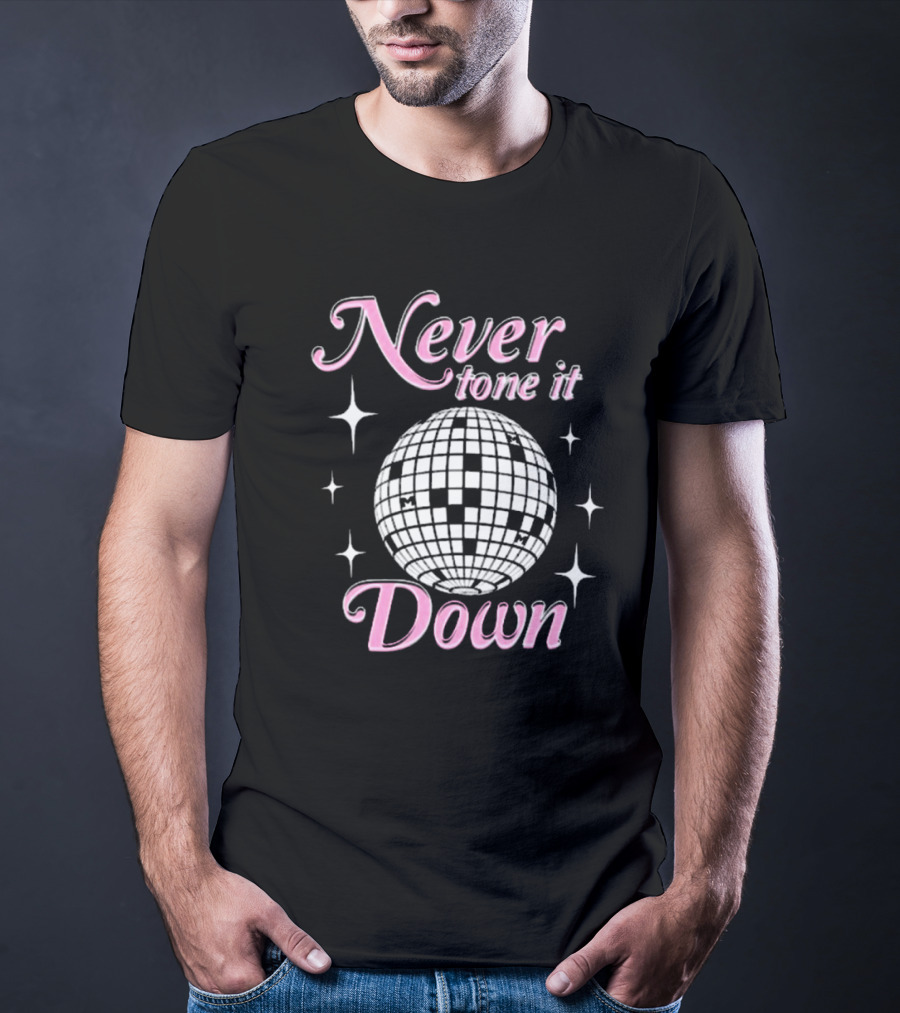 Never Tone It Down Disco Ball Sparkle Ilona Maher T-Shirt