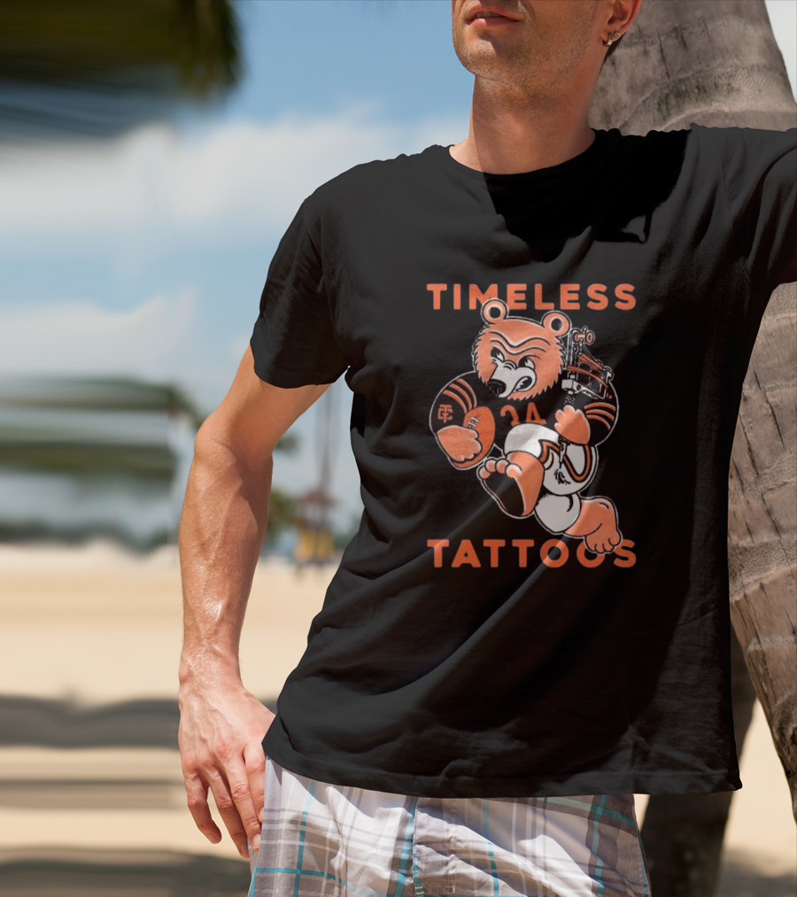 Timeless Tattoos Chicago Bears Football Bear T-Shirt