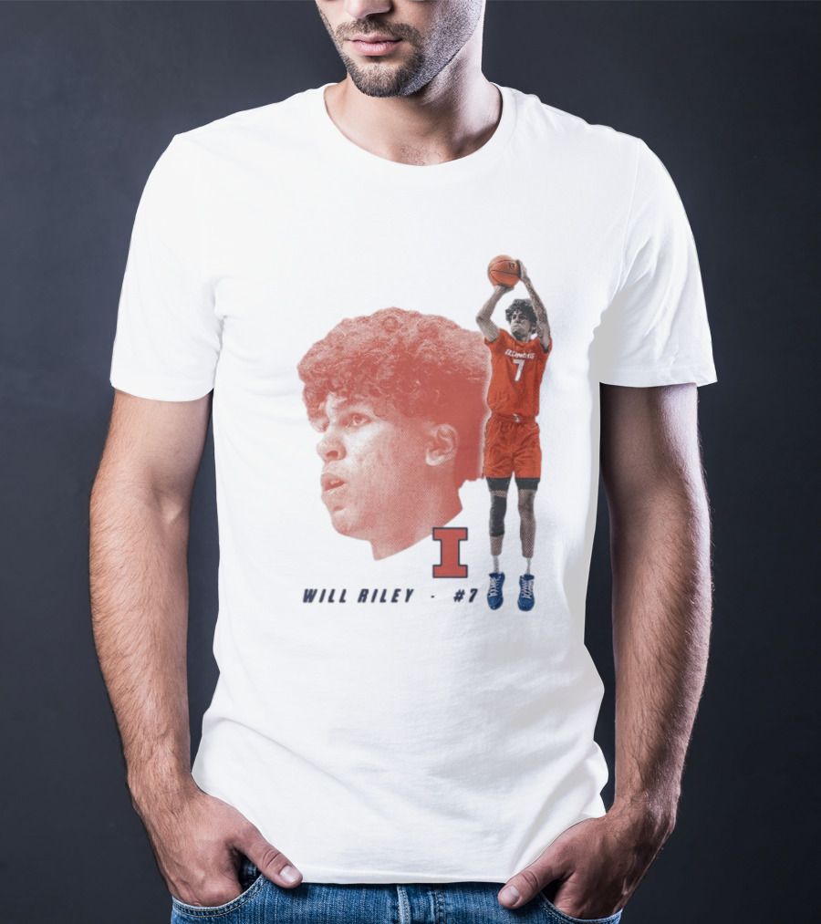 Will Riley #7 Illinois Fighting Illini Big Ten Iconic T-Shirt