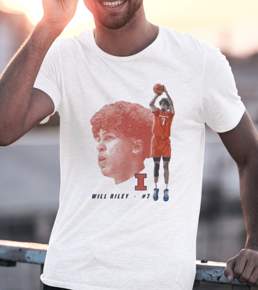 Will Riley #7 Illinois Fighting Illini Big Ten Iconic T-Shirt