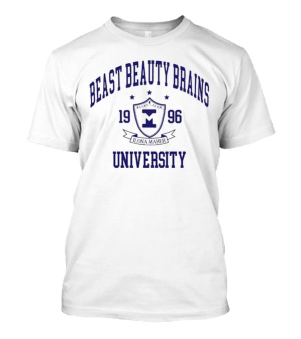 Beast Beauty Brains Ilona Maher 1996 University Crest T-Shirt