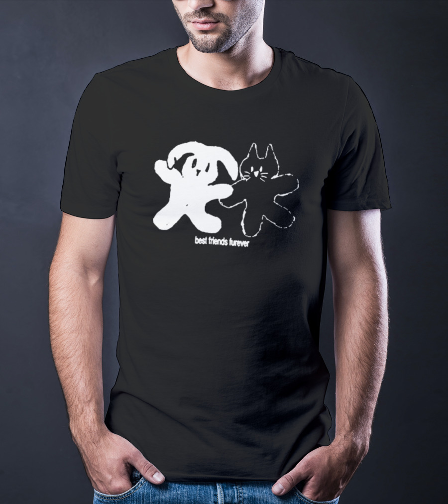 Angeltype Best Friends Furever Puppy And Kitten Duo T-Shirt