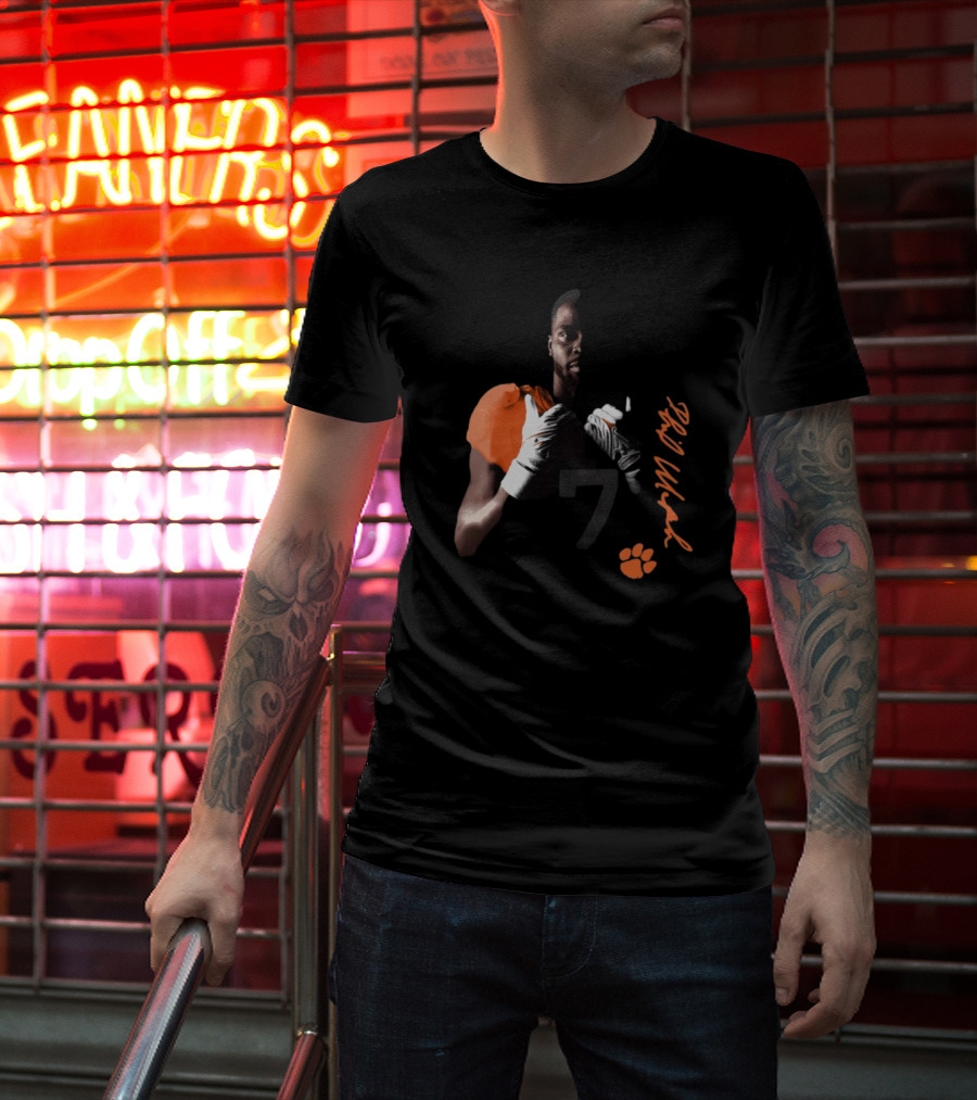 Phil Mafah Clemson Tigers Football Number 7 Signature T-Shirt