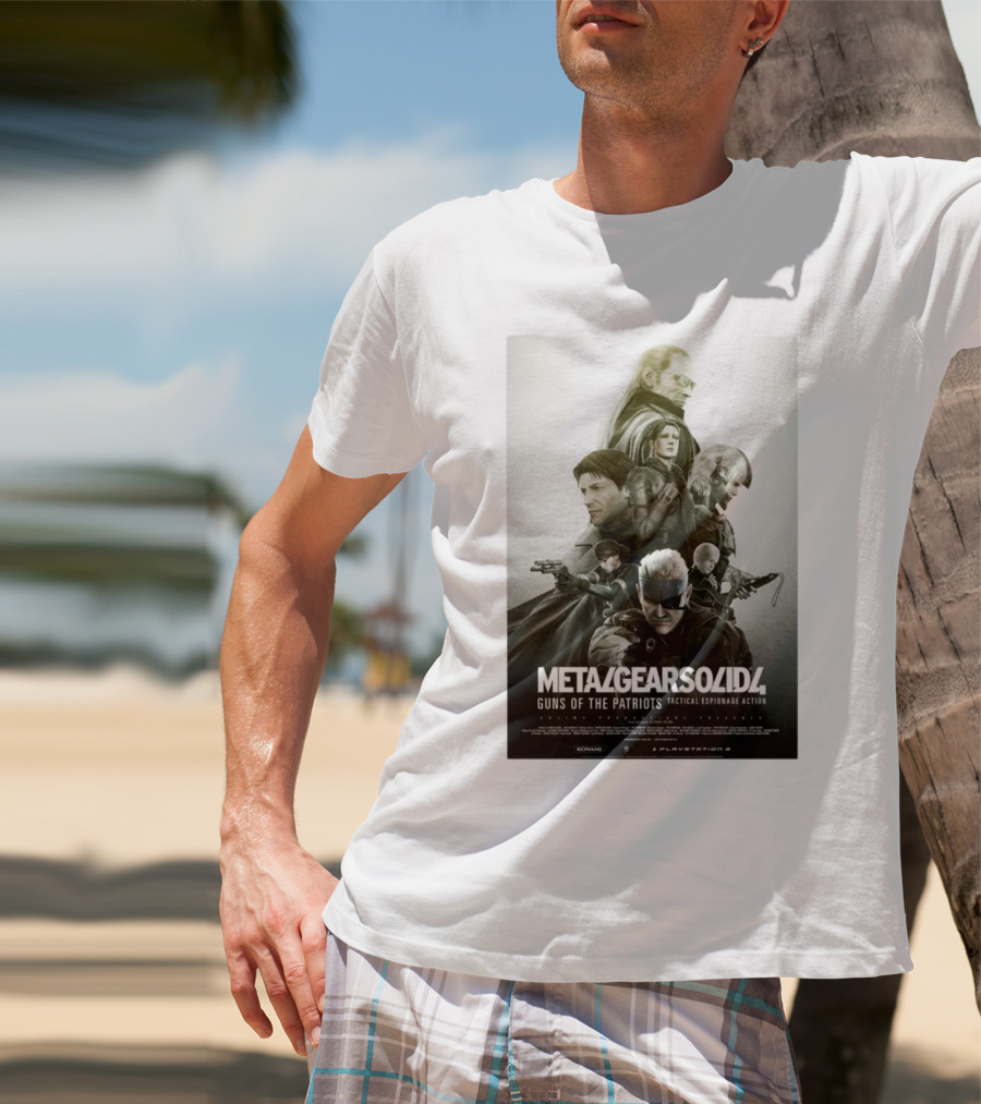 Metal Gear Solid 4 Guns Of The Patriots Tactical Espionage Action Konami PlayStation 3 T-Shirt