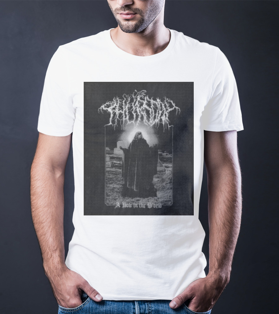 Thursday A Hole In The World Mysterious Cloaked Figure In Cemetery T-Shirt