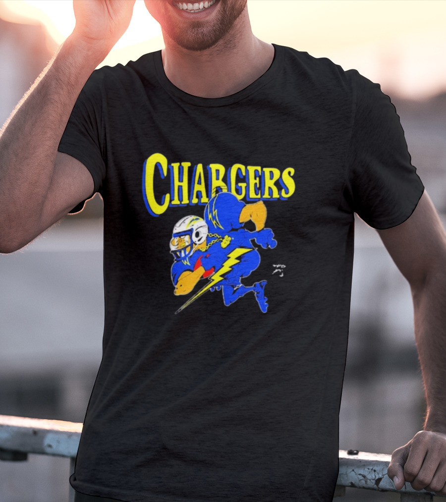 Los Angeles Chargers Crenshaw Skate Club Mascot Football Cartoon Character T-Shirt