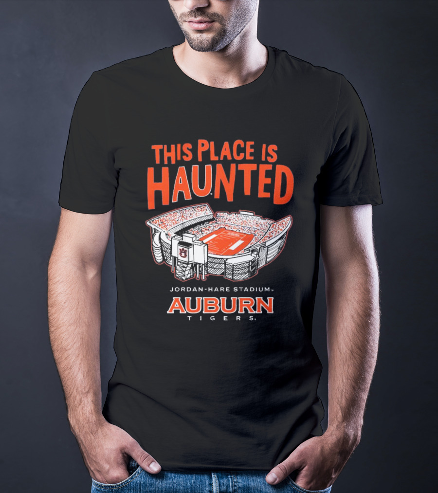 Auburn Tigers This Place Is Haunted Jordan-Hare Stadium Football T-Shirt