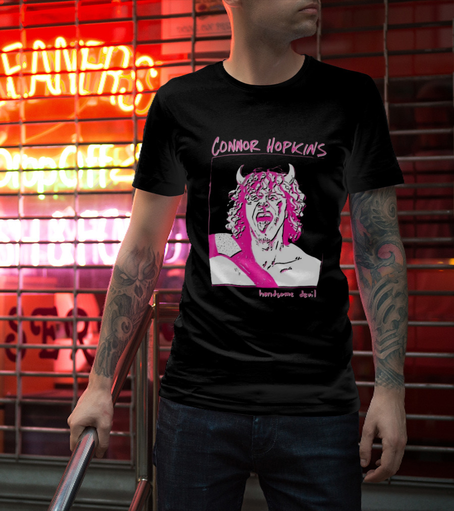 Connor Hopkins Handsome Devil Pink Horned T-Shirt