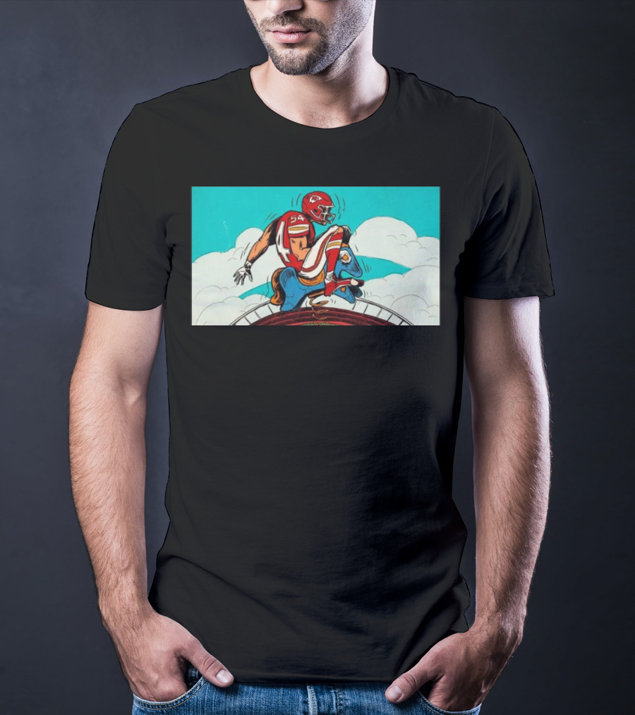 Kansas City Chiefs Vs. Denver Broncos Game-Day Matchup Sky Battle T-Shirt