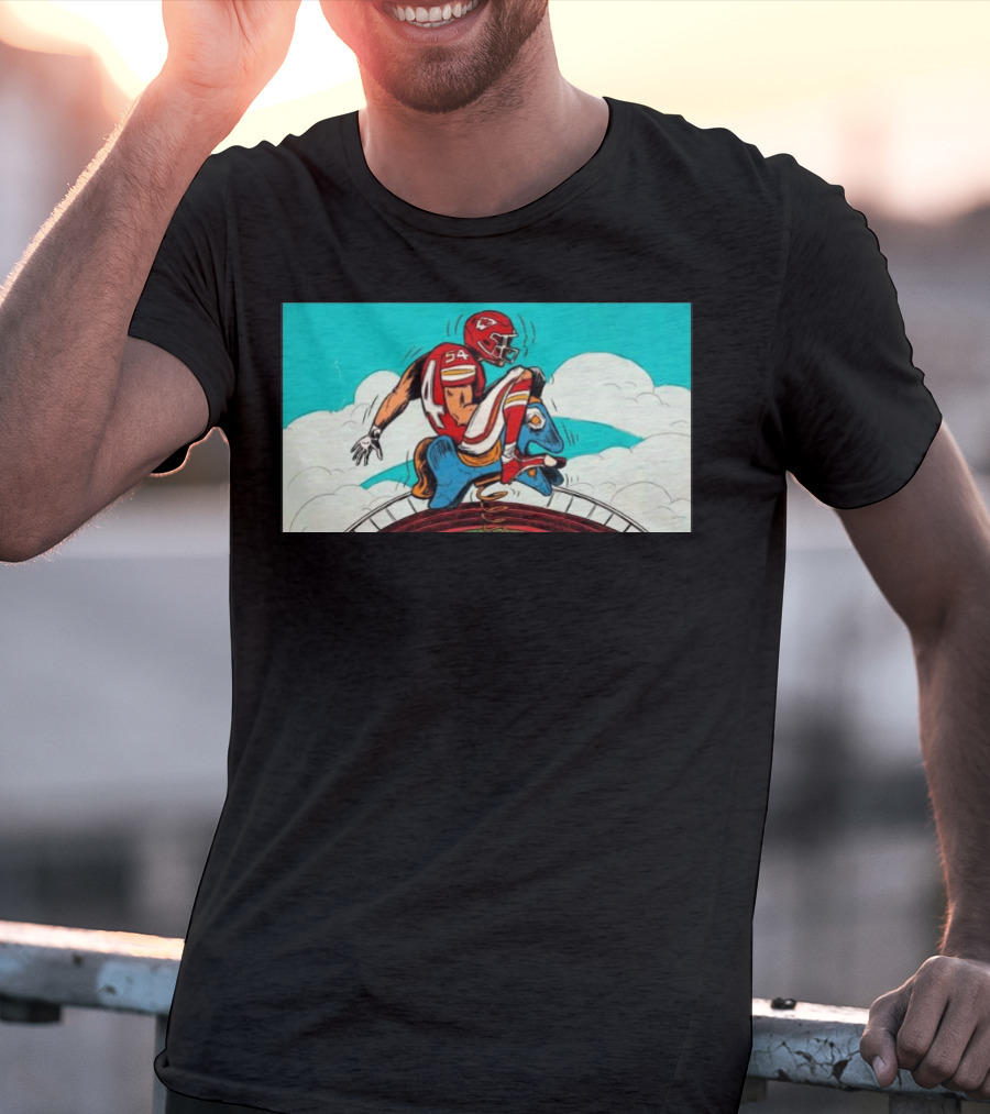 Kansas City Chiefs Vs. Denver Broncos Game-Day Matchup Sky Battle T-Shirt