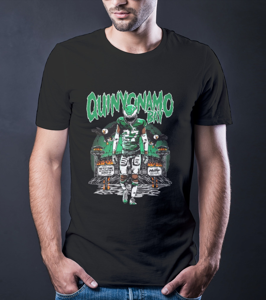 Quinyonamo Bay No Fly Zone Locked Up Philadelphia Eagles 27 T-Shirt