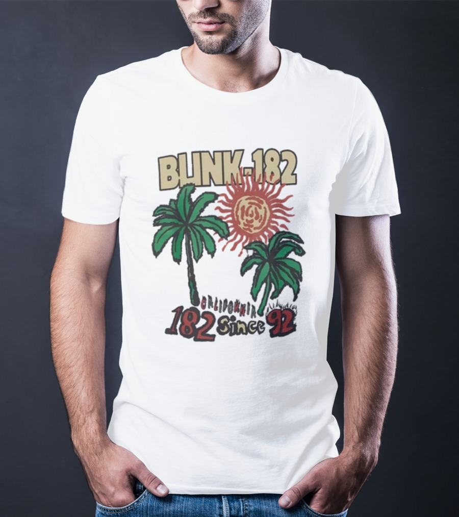 Blink-182 California 182 Since 92 Sun Palm Trees T-Shirt