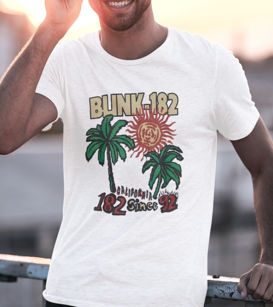 Blink-182 California 182 Since 92 Sun Palm Trees T-Shirt
