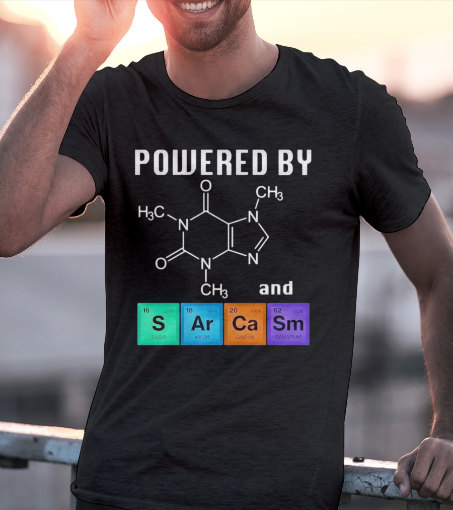 Powered By Caffeine And Sarcasm Elements T-Shirt