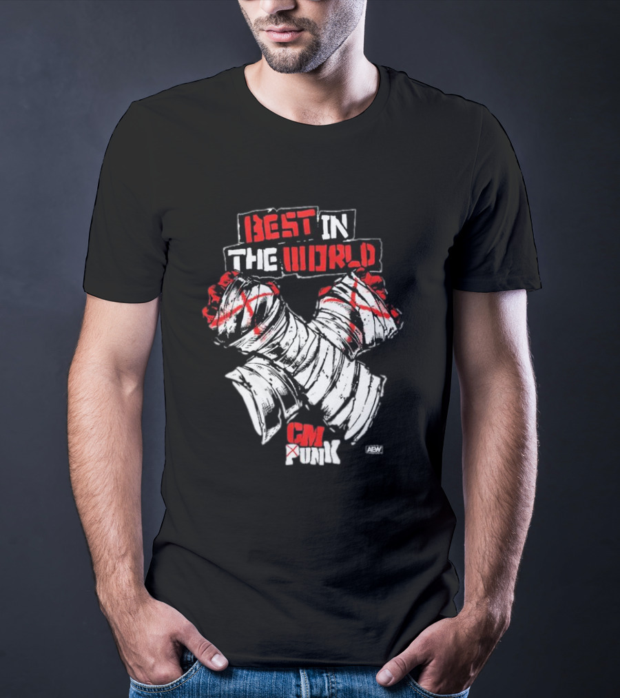 Best In The World CM Punk AEW Arms T-Shirt