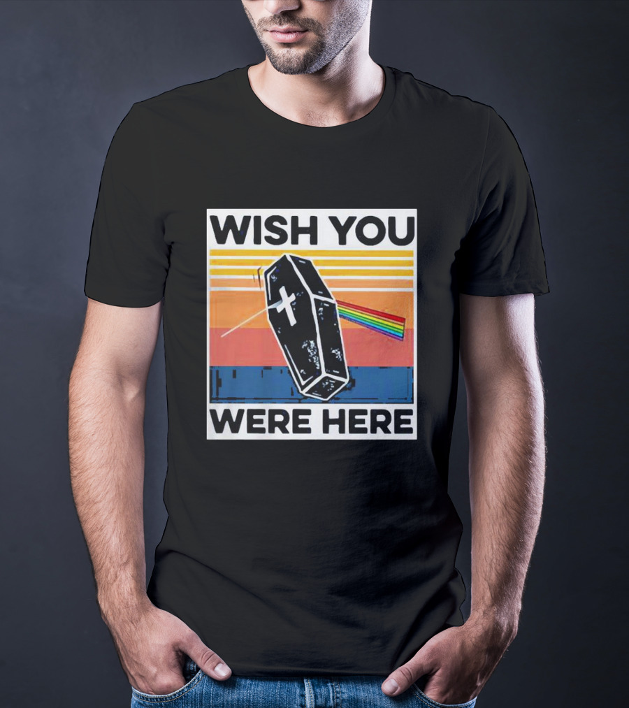 Coffin Wish You Were Here Vintage Rainbow Prism T-Shirt
