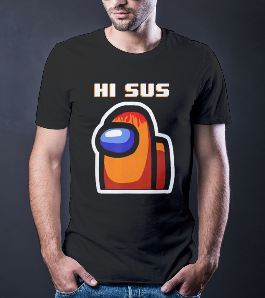 Hi Sus Impostor Among Us Funny Vintage Game T-Shirt
