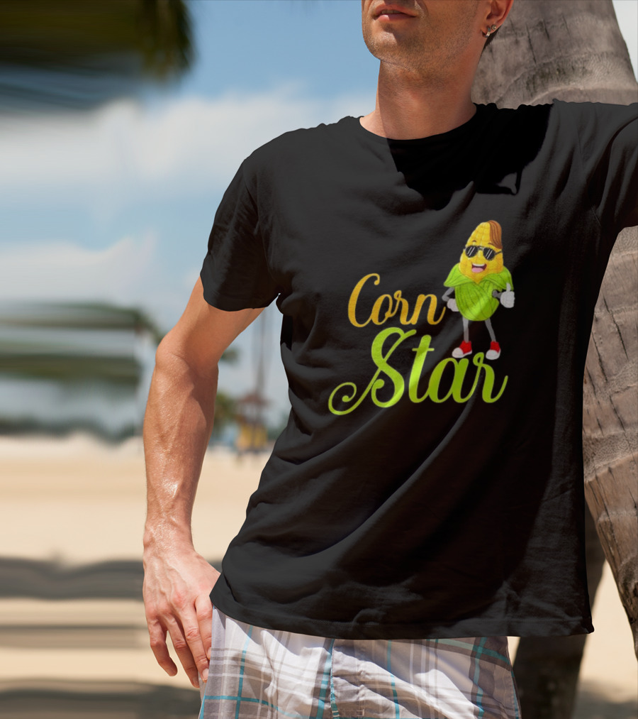 Corn Star Barnyard Harvest Rancher Farming Barn Cattle T-Shirt