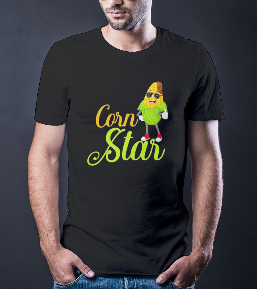 Corn Star Barnyard Harvest Rancher Farming Barn Cattle T-Shirt