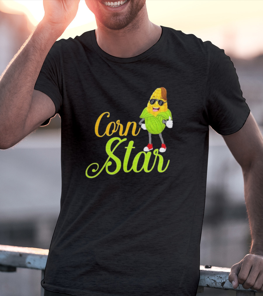 Corn Star Barnyard Harvest Rancher Farming Barn Cattle T-Shirt